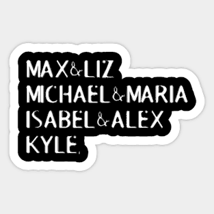 Roswell couples Sticker